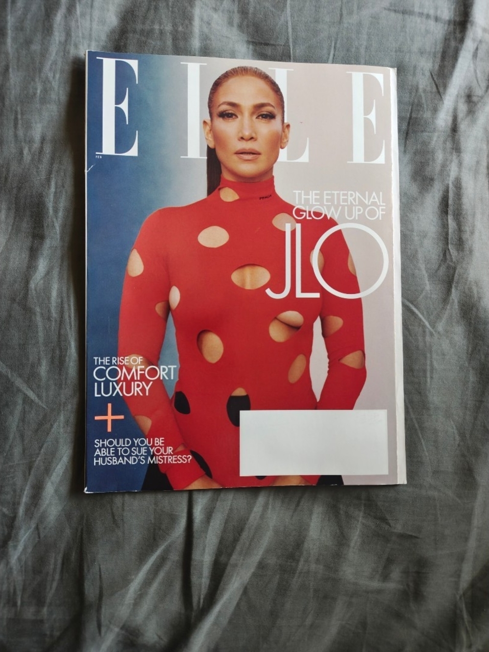 Elle Magazine - Red and White Cover